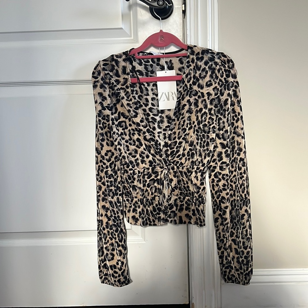 cheetah print zara top